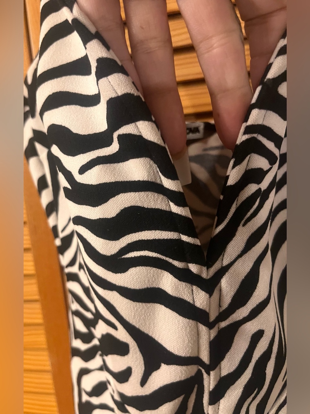 Fashion Nova Black and White Zebra Print Jumpsuit - Picture 3 of 4